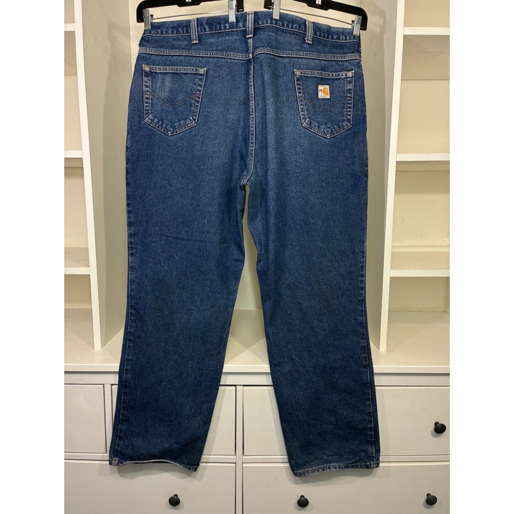 Carhartt FR Flame Resistant Work Jeans Mens 44x30 Dark Wash Denim NFPA 2112